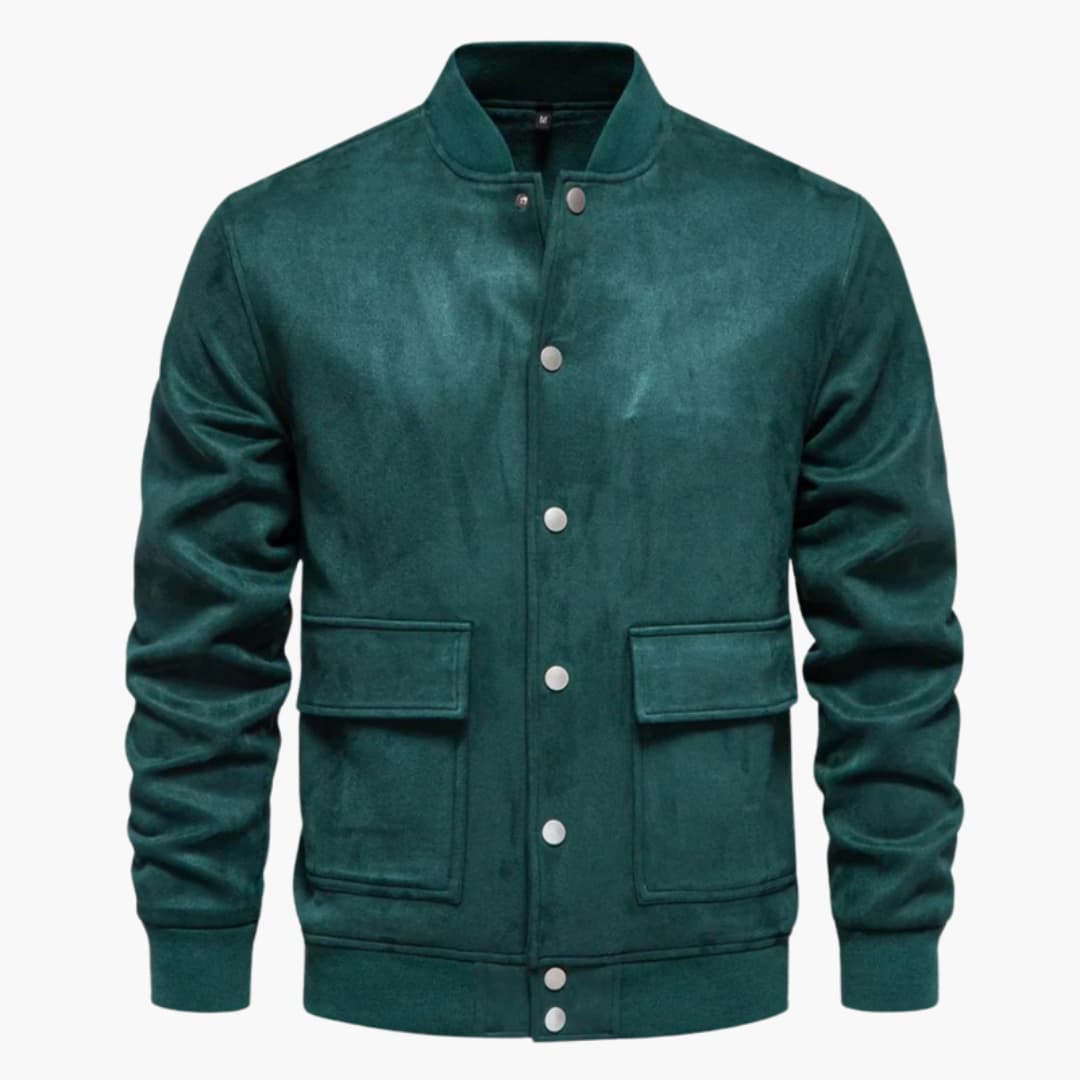 Classic Mens Ribbed Hem Bomber Jacket