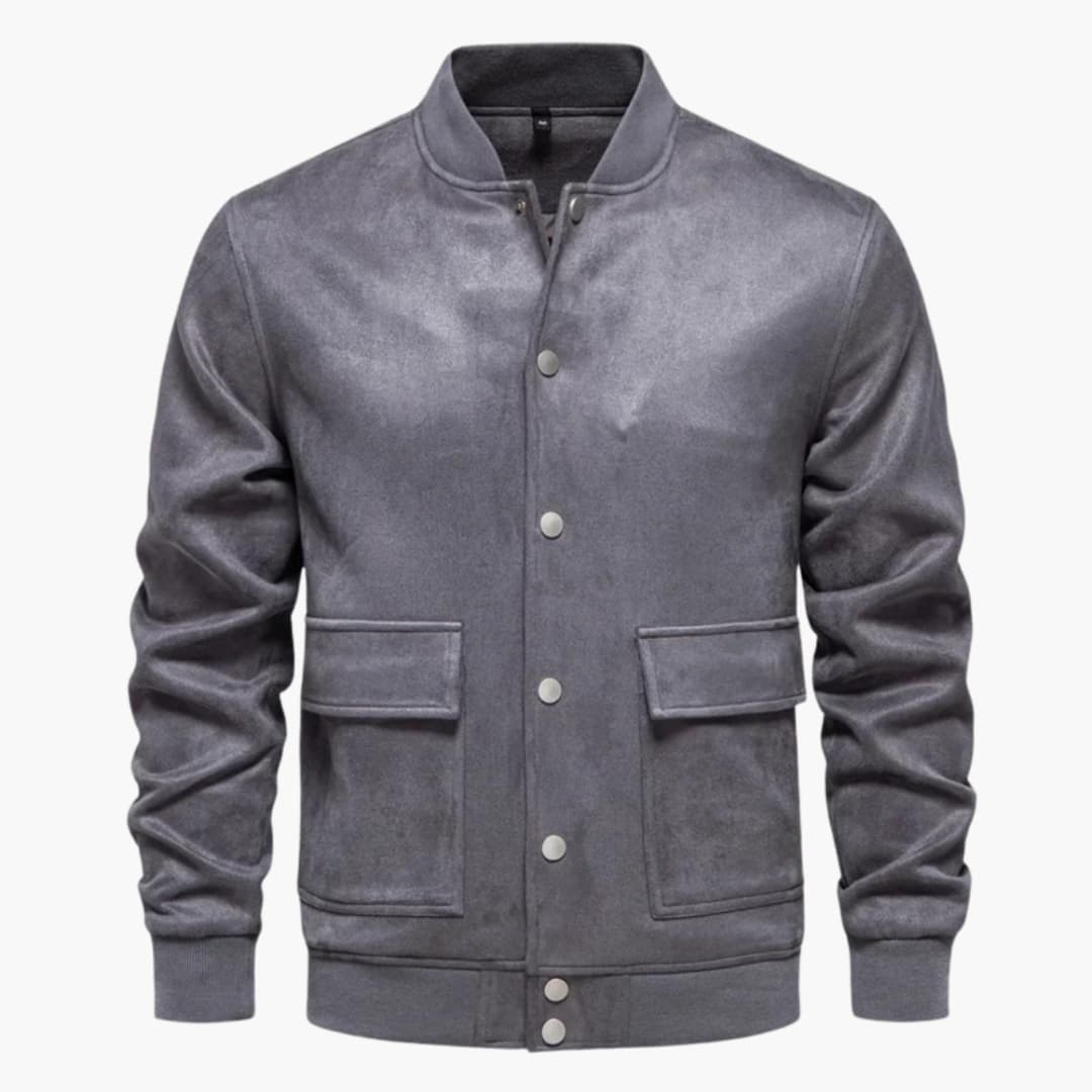 Classic Mens Ribbed Hem Bomber Jacket