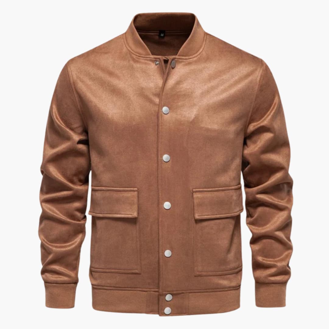 Classic Mens Ribbed Hem Bomber Jacket
