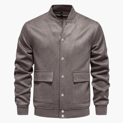 Classic Mens Ribbed Hem Bomber Jacket