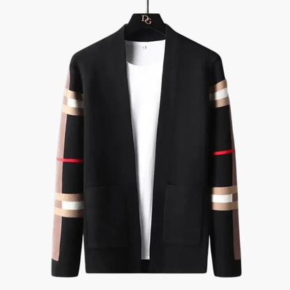 Men's Casual Striped Cardigan Sweater