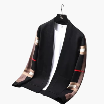 Men's Casual Striped Cardigan Sweater