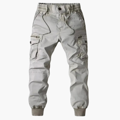 Relaxed Fit Cargo Pants with Elastic Waist