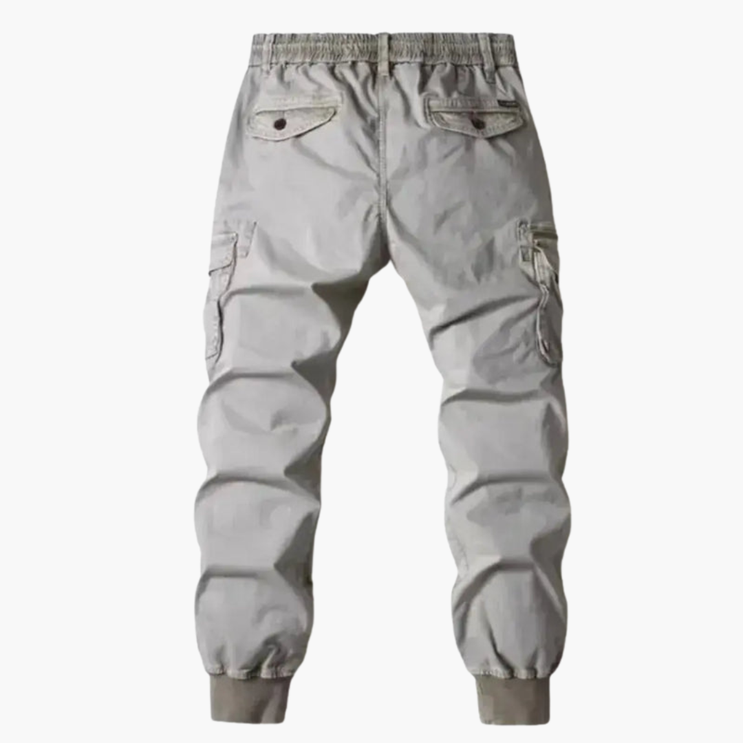 Relaxed Fit Cargo Pants with Elastic Waist
