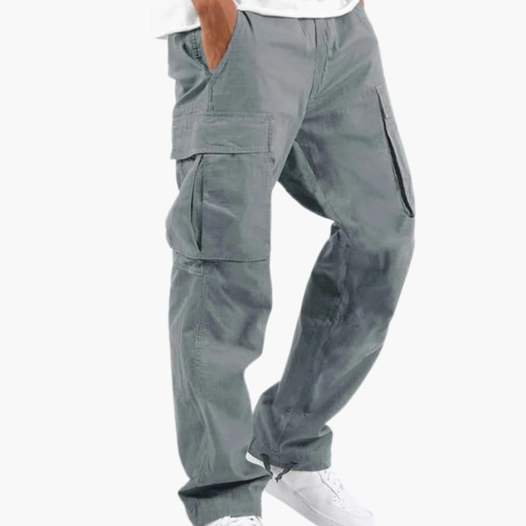 Comfortable Men's Cargo Pants with Stretch Waist