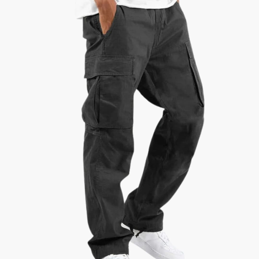 Comfortable Men's Cargo Pants with Stretch Waist - Olytrend