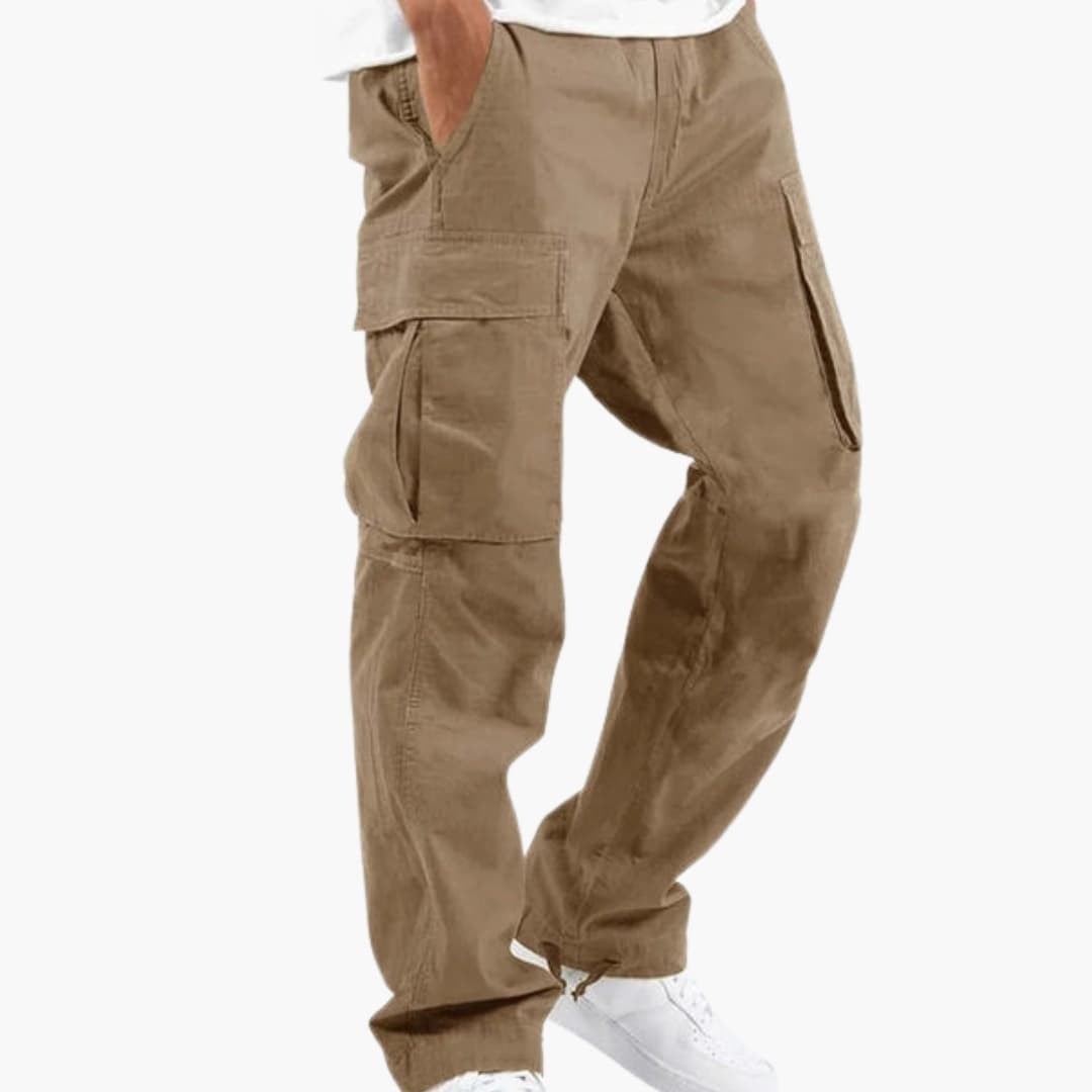 Comfortable Men's Cargo Pants with Stretch Waist