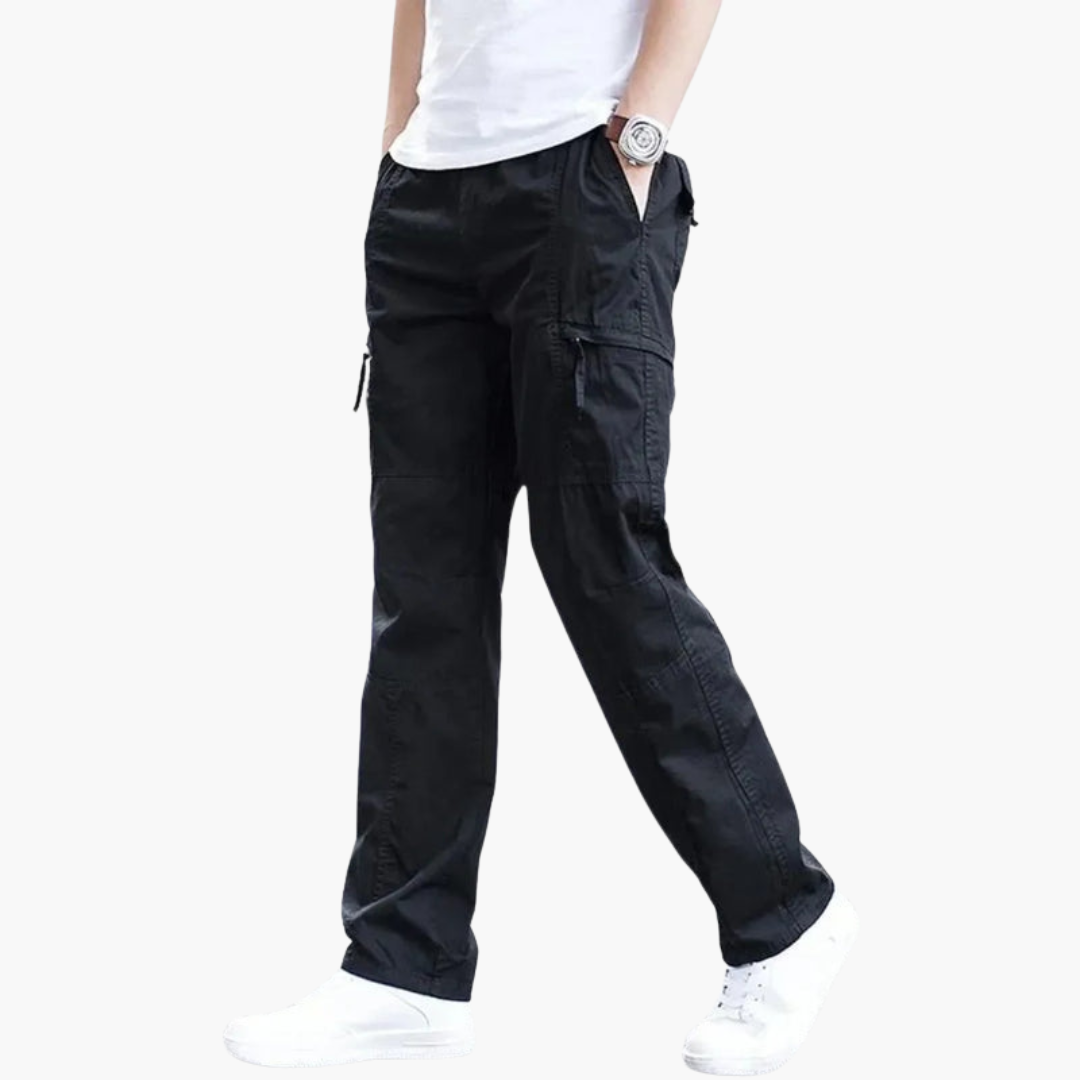 Men's Straight Leg Cargo Pants with Side Pockets
