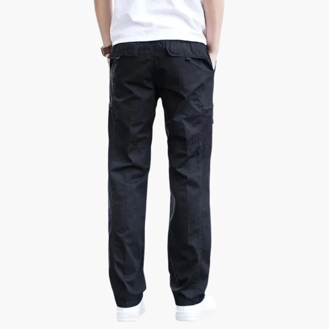 Men's Straight Leg Cargo Pants with Side Pockets