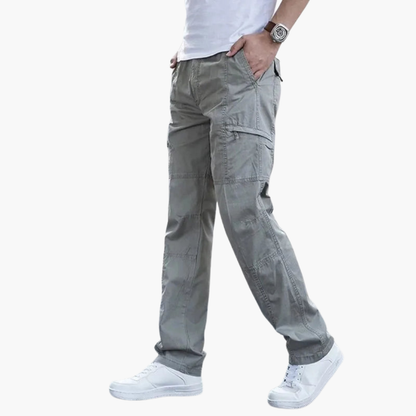 Men's Straight Leg Cargo Pants with Side Pockets