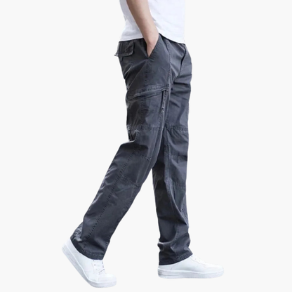 Men's Straight Leg Cargo Pants with Side Pockets
