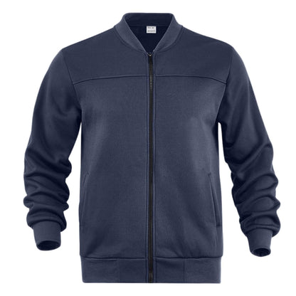Relaxed Fit Zip Up Bomber Jacket for Men