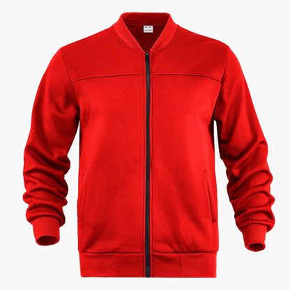 Relaxed Fit Zip Up Bomber Jacket for Men