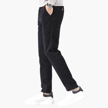Comfortable Straight Leg Corduroy Pants with Pockets