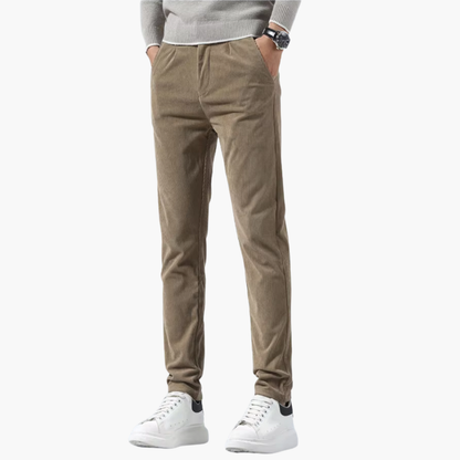 Comfortable Straight Leg Corduroy Pants with Pockets
