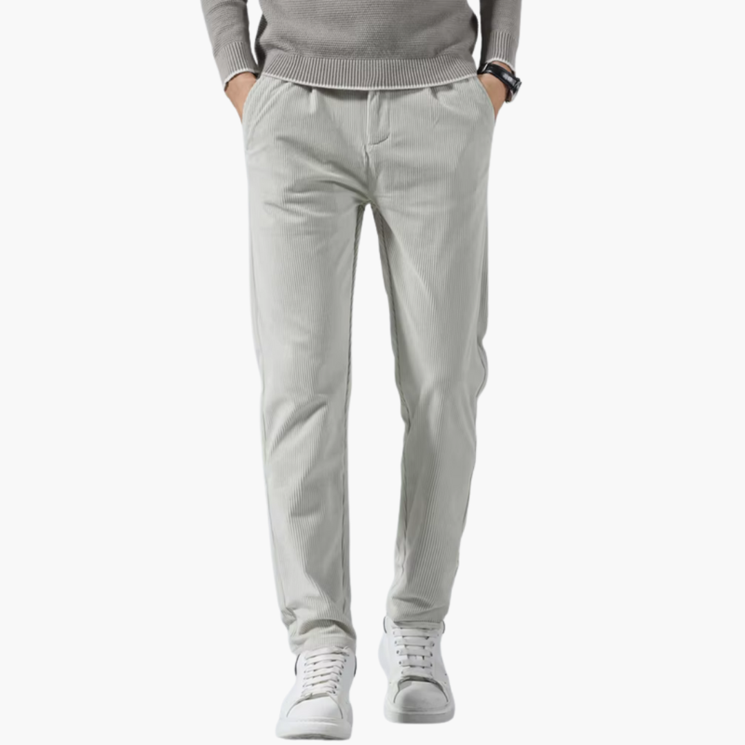 Comfortable Straight Leg Corduroy Pants with Pockets