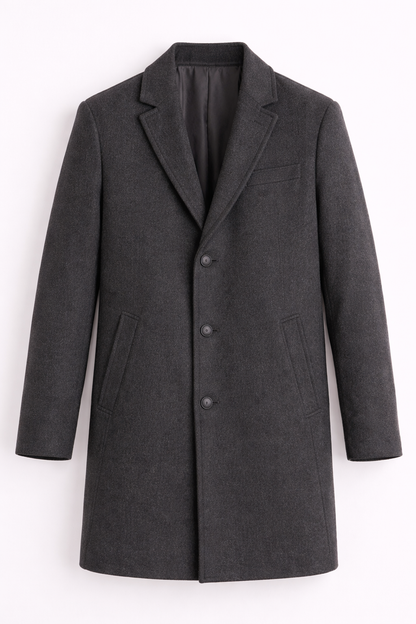 Warm Winter Mens Tweed Overcoat