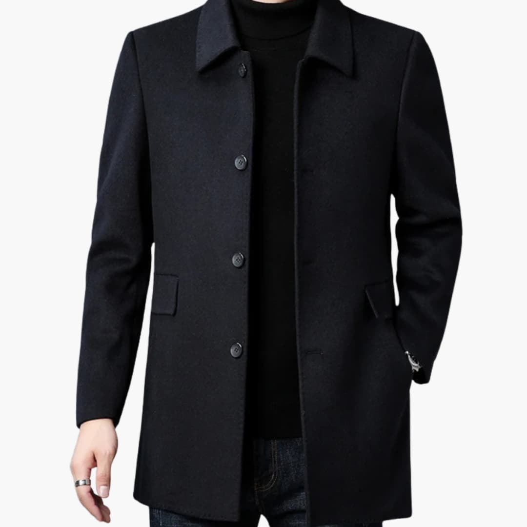 Classic Fit Men's Button Down Coat