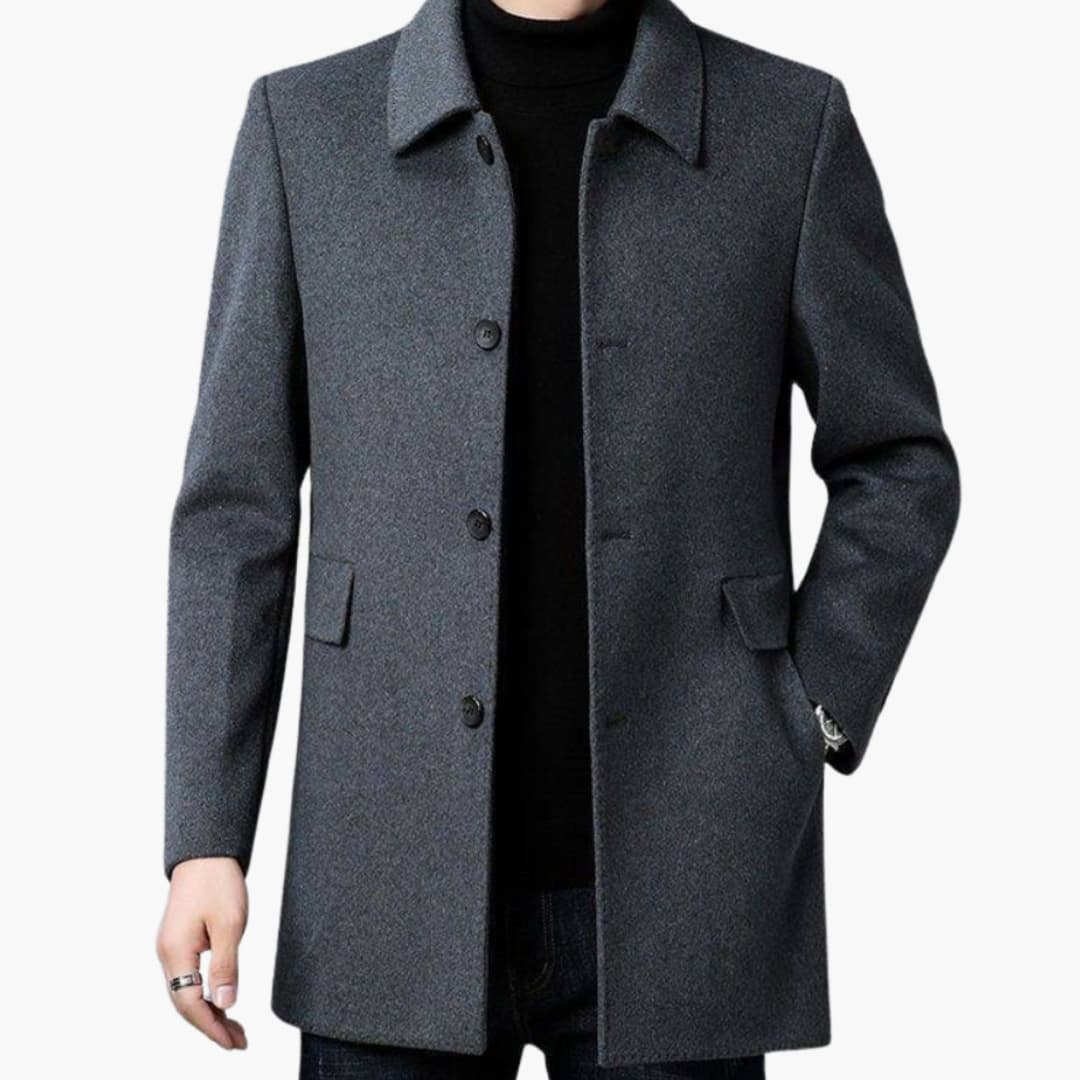 Classic Fit Men's Button Down Coat