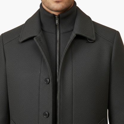 Classic Double Breasted Pea Coat for Men