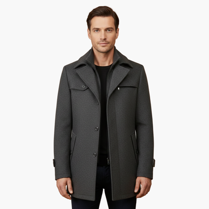 Classic Double Breasted Pea Coat for Men