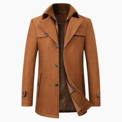 Classic Double Breasted Pea Coat for Men