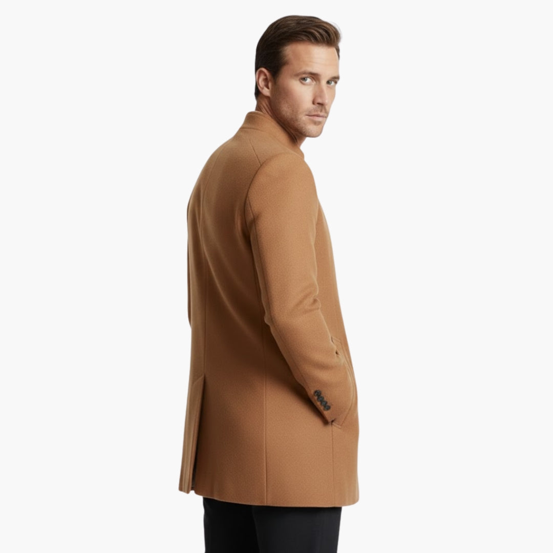 Classic Button Front Mens Winter Coat