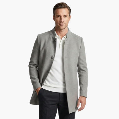 Classic Button Front Mens Winter Coat