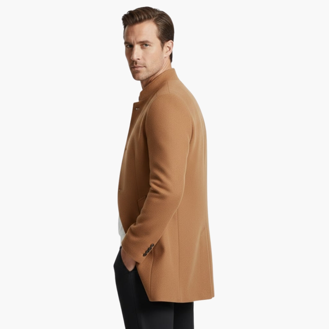 Classic Button Front Mens Winter Coat