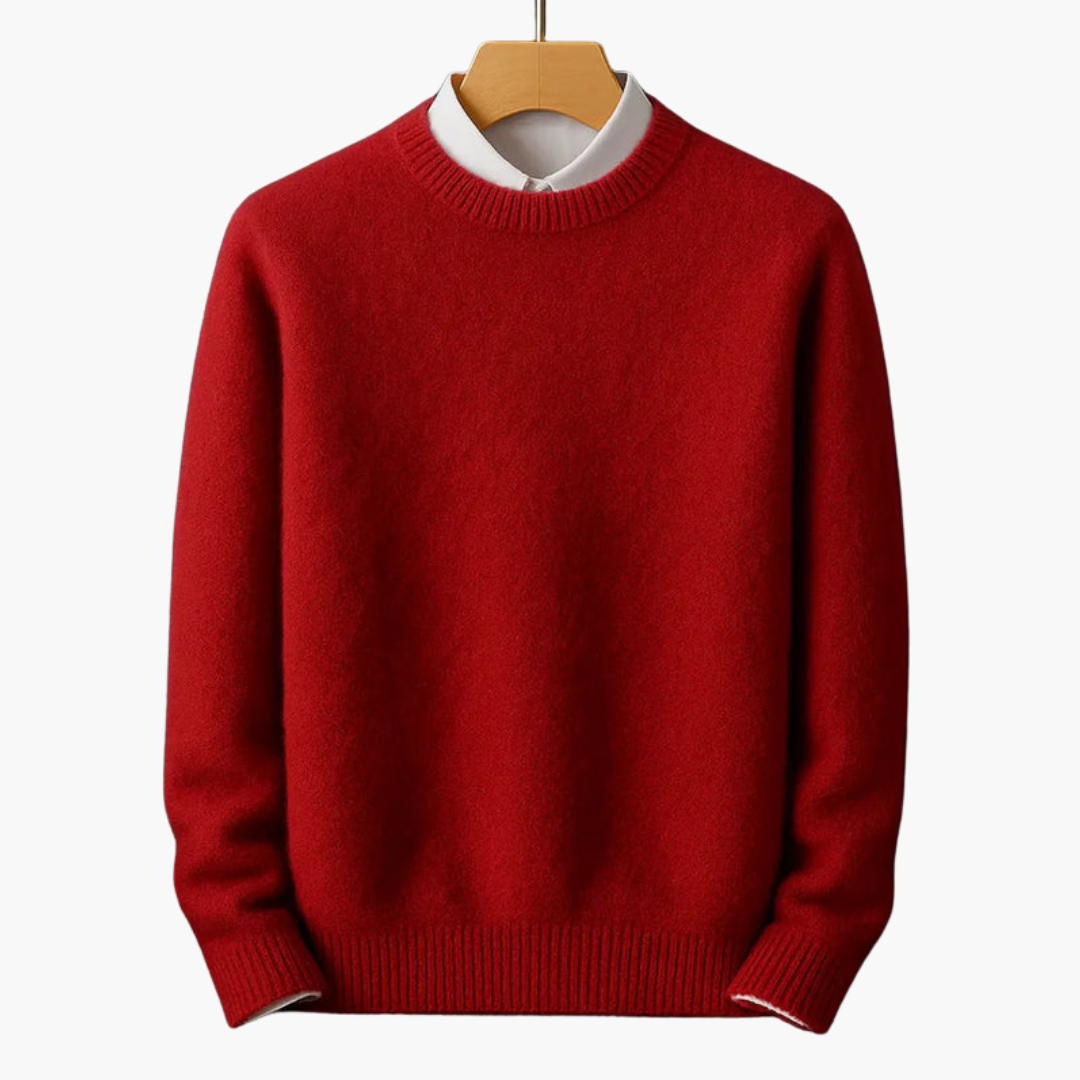 Classic Fit Men's Ribbed Knit Pullover Sweater