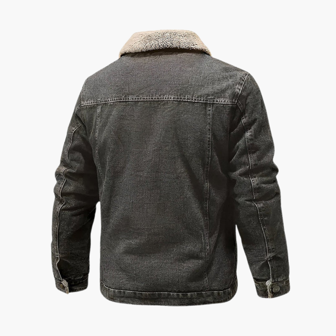 Warm Insulated Denim Mens Jacket