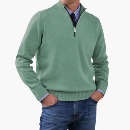 Men's Classic Crew Neck Ribbed Sweater