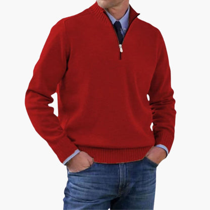 Men's Classic Crew Neck Ribbed Sweater - Olytrend