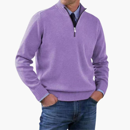Men's Classic Crew Neck Ribbed Sweater