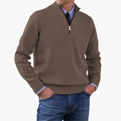 Men's Classic Crew Neck Ribbed Sweater