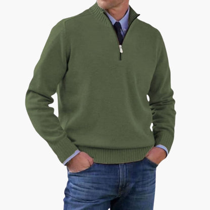 Men's Classic Crew Neck Ribbed Sweater
