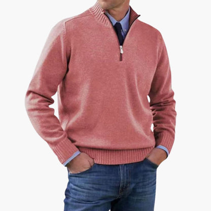 Men's Classic Crew Neck Ribbed Sweater