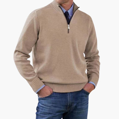 Men's Classic Crew Neck Ribbed Sweater