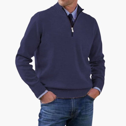 Men's Classic Crew Neck Ribbed Sweater