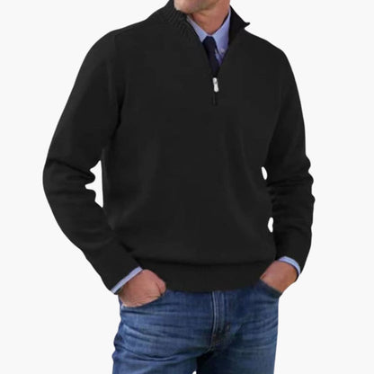 Men's Classic Crew Neck Ribbed Sweater