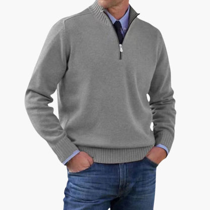 Men's Classic Crew Neck Ribbed Sweater