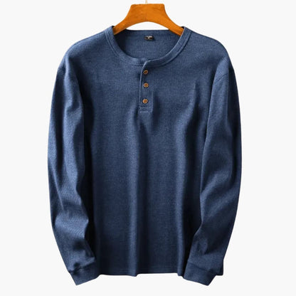 Classic Fit Men's Long Sleeve Henley Shirt