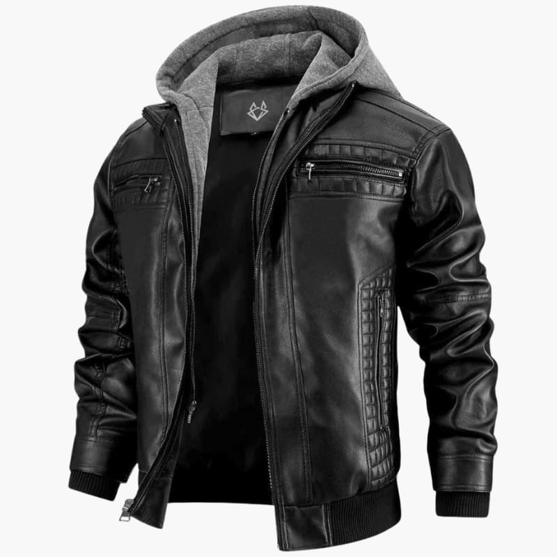 Men's Zip Up Hoodie with Fleece Lining and Elastic Cuffs