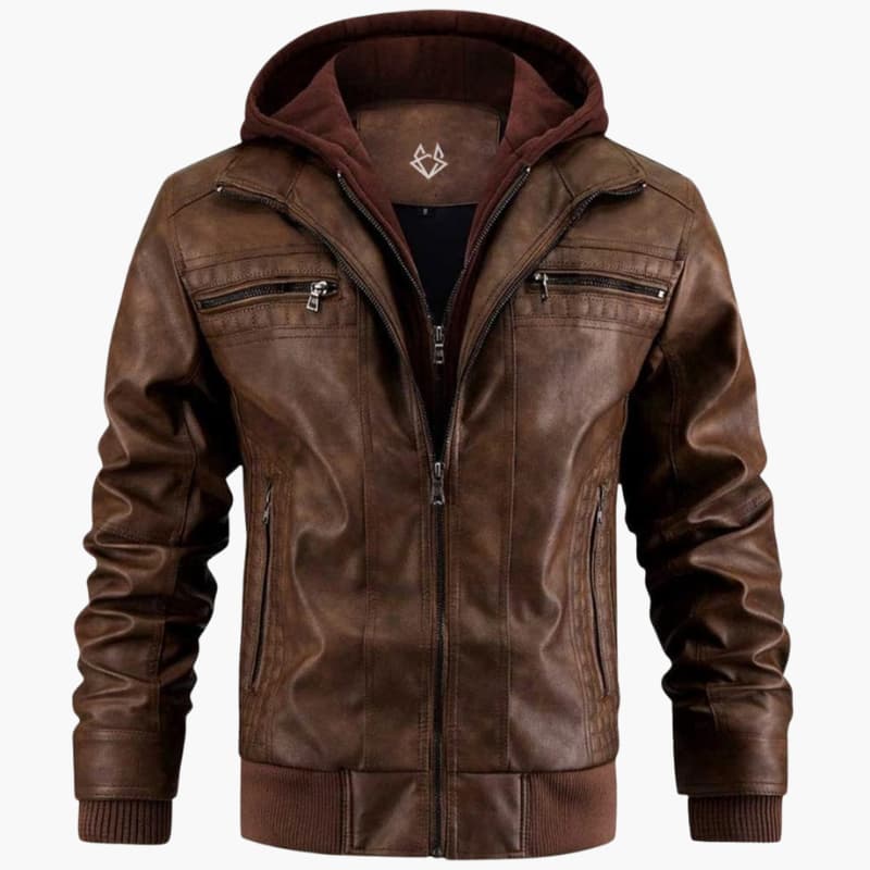 Men's Zip Up Hoodie with Fleece Lining and Elastic Cuffs