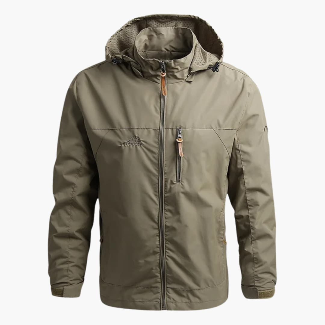 Waterproof Hooded Full Zip Men's Coat
