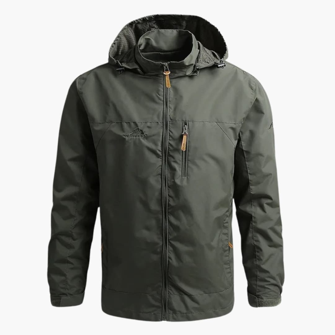 Waterproof Hooded Full Zip Men's Coat