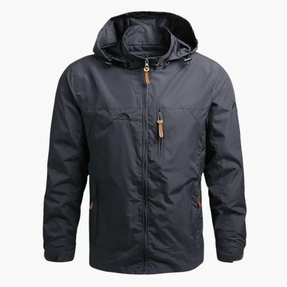 Waterproof Hooded Full Zip Men's Coat