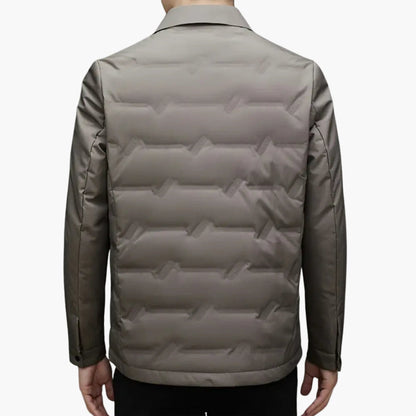 Warm Padded Men's Coat with Fleece Lining