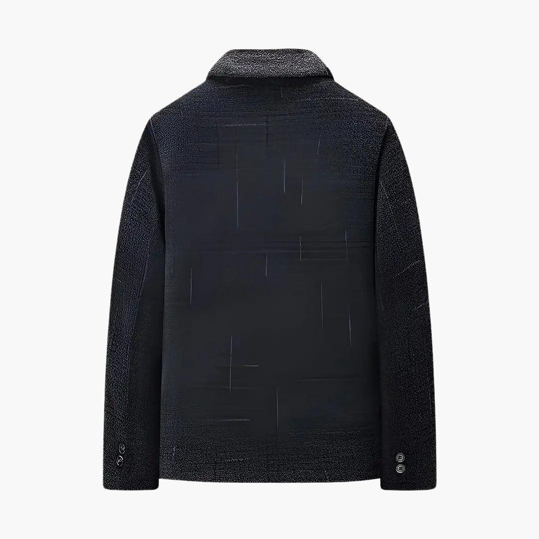 Casual Men's Coat with Button Pockets