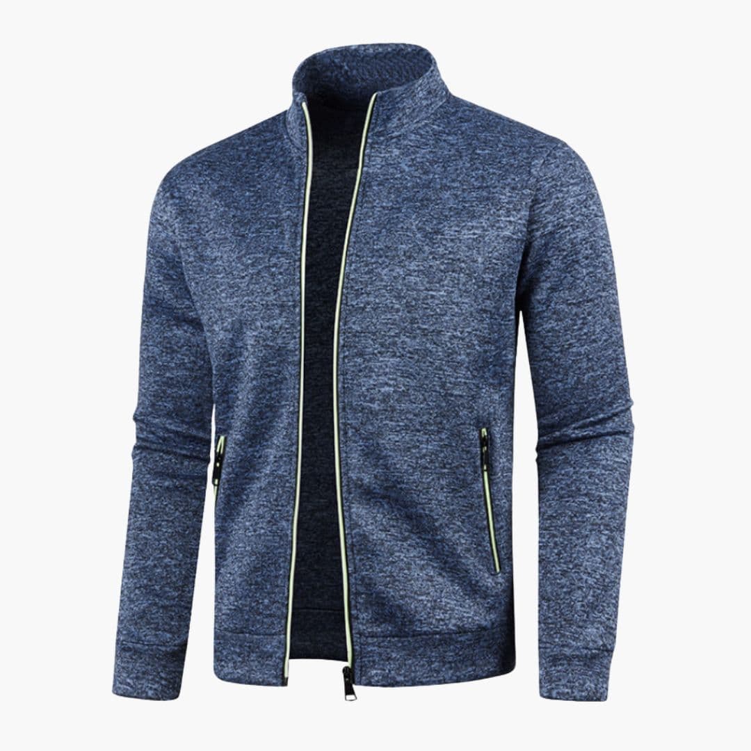 Waterproof Zip Up Mens Coat with High Collar